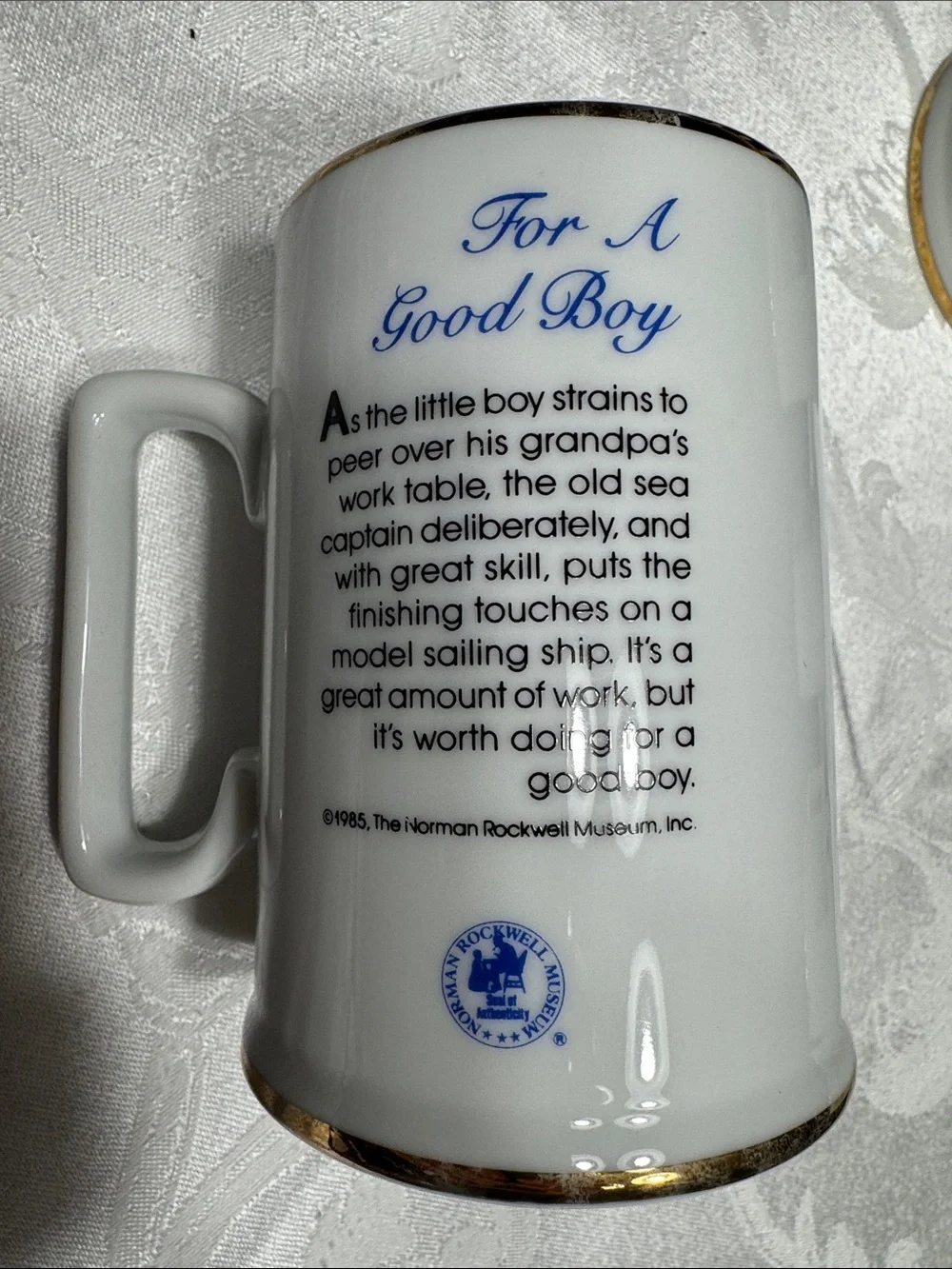 (4) Vtg. Norman Rockwell museum tankards/mugs featuring classic artwork.  12oz.
